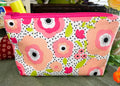 Black-eyed Peach Floral Cosmetic Zipper Pouch
