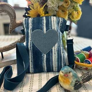 Cross Body Bag - Blue Heart