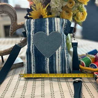 Cross Body Bag - Blue Heart