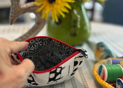 Cosmetic Zipper Pouch - Cockadoodle Moooo
