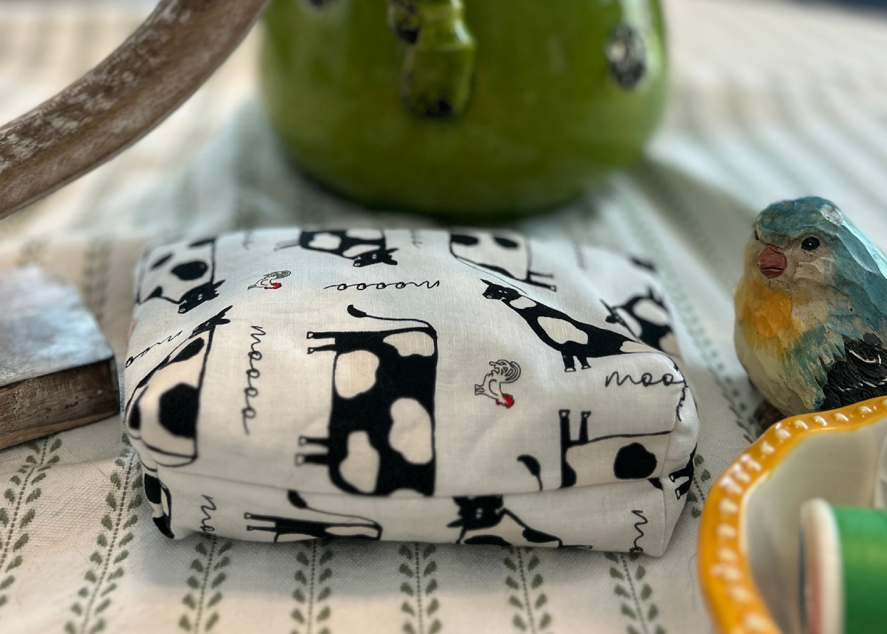 Cosmetic Zipper Pouch - Cockadoodle Moooo