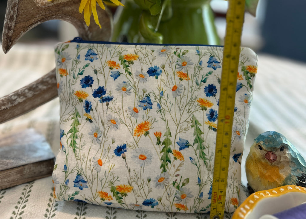 Cosmetic Zipper Pouch - Field of Flowers