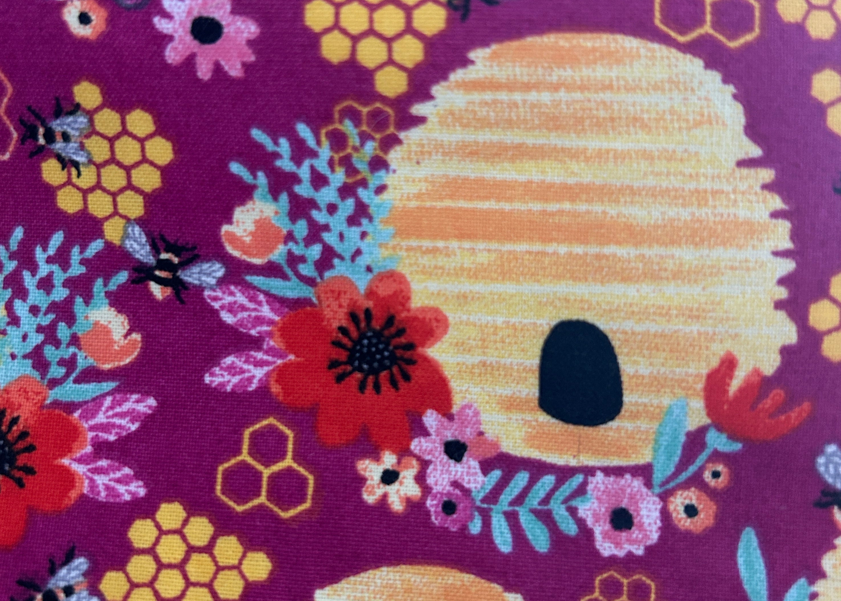Honey Combs and Bee Hives Cosmetic Zipper Pouch