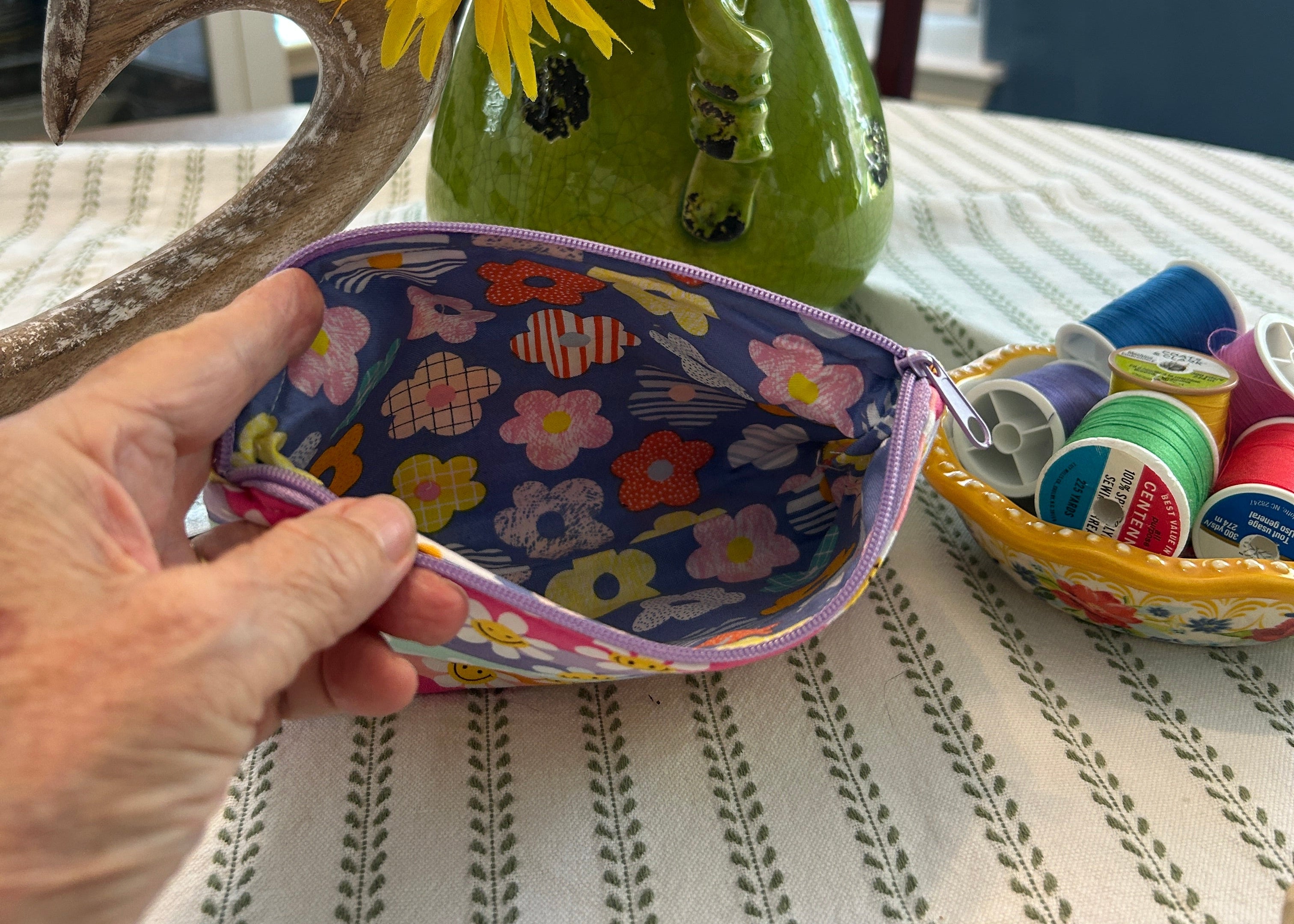 Cosmetic Zipper Pouch - Smiling Faces