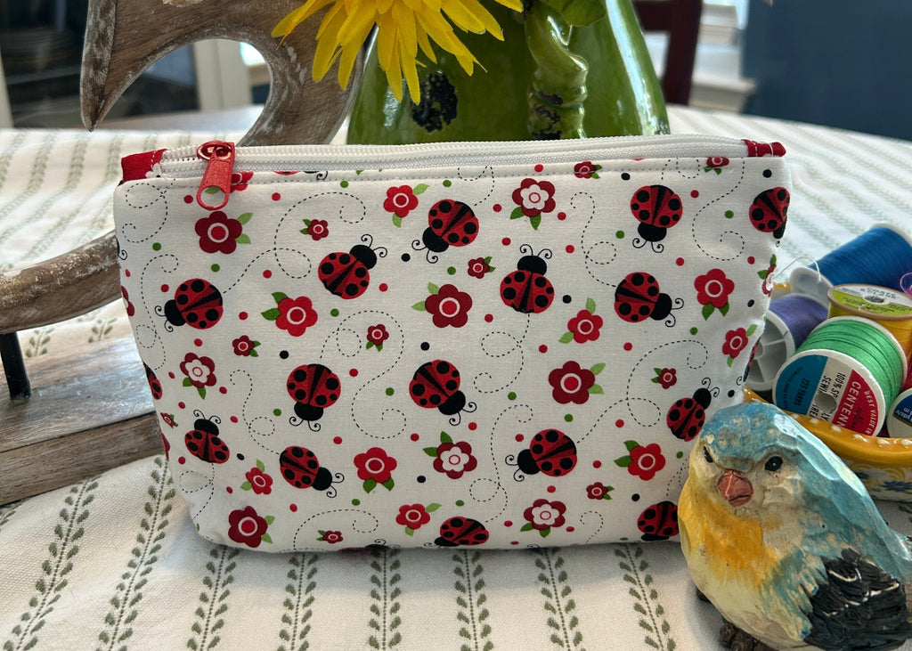 Cosmetic Zipper Pouch - Dancing Lady Bugs