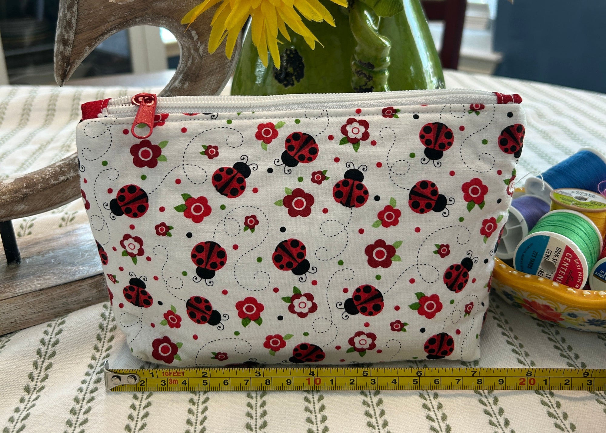 Cosmetic Zipper Pouch - Dancing Lady Bugs