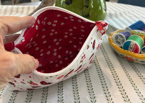 Cosmetic Zipper Pouch - Dancing Lady Bugs