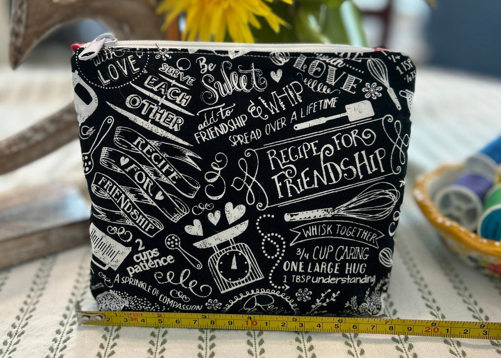 Cosmetic Zipper Pouch - Recipe for Friendship