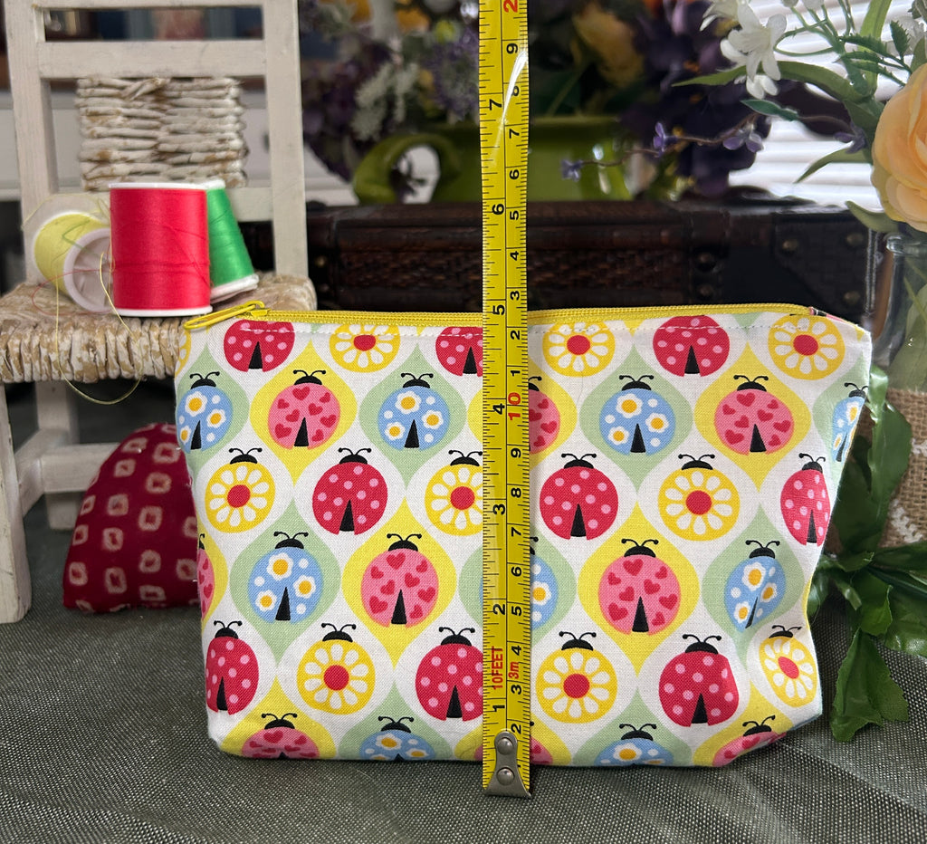 Colorful Lady Bugs Cosmetic Zipper Pouch