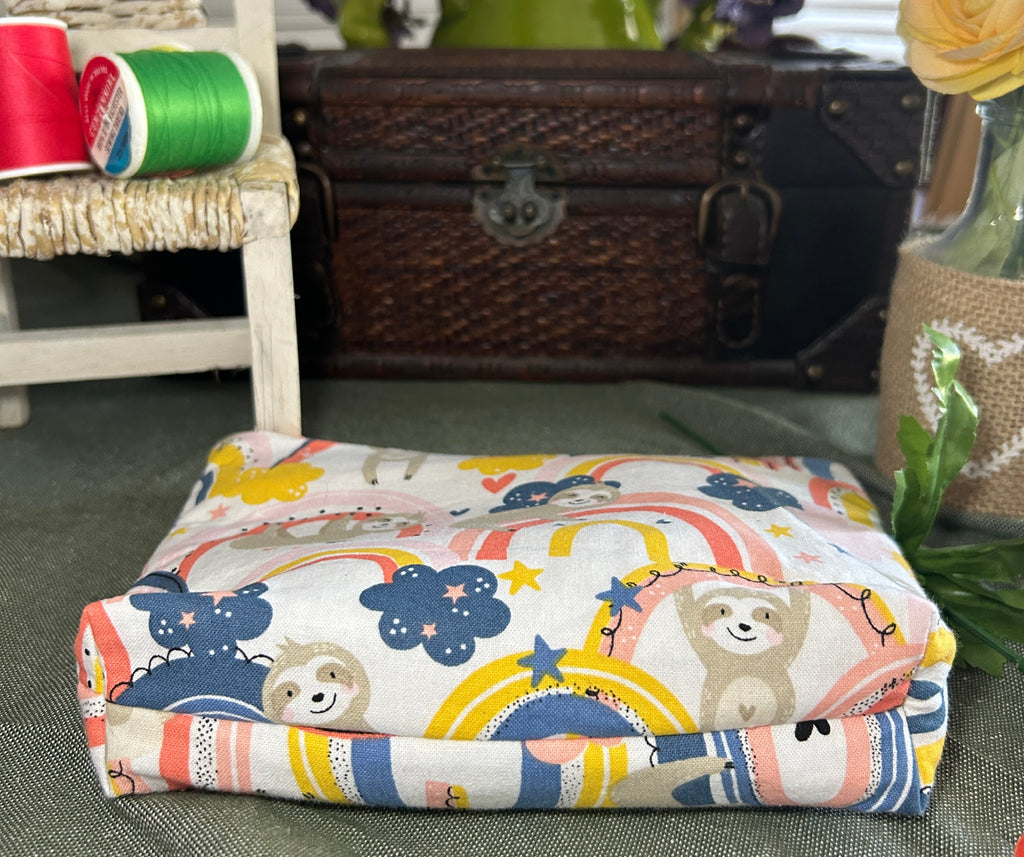 Sloths and Rainbows Cosmetic Zipper Pouch