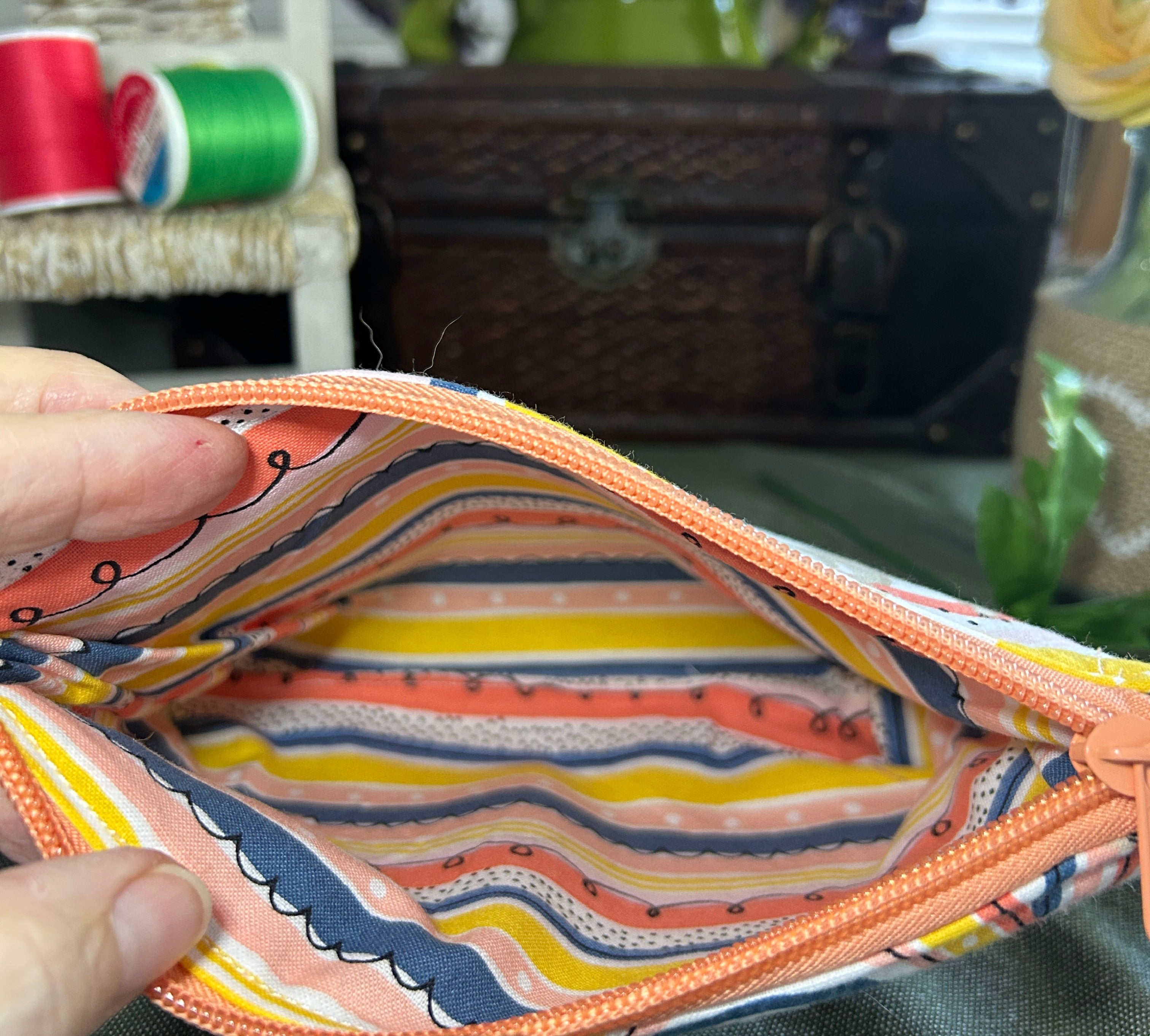 Sloths and Rainbows Cosmetic Zipper Pouch