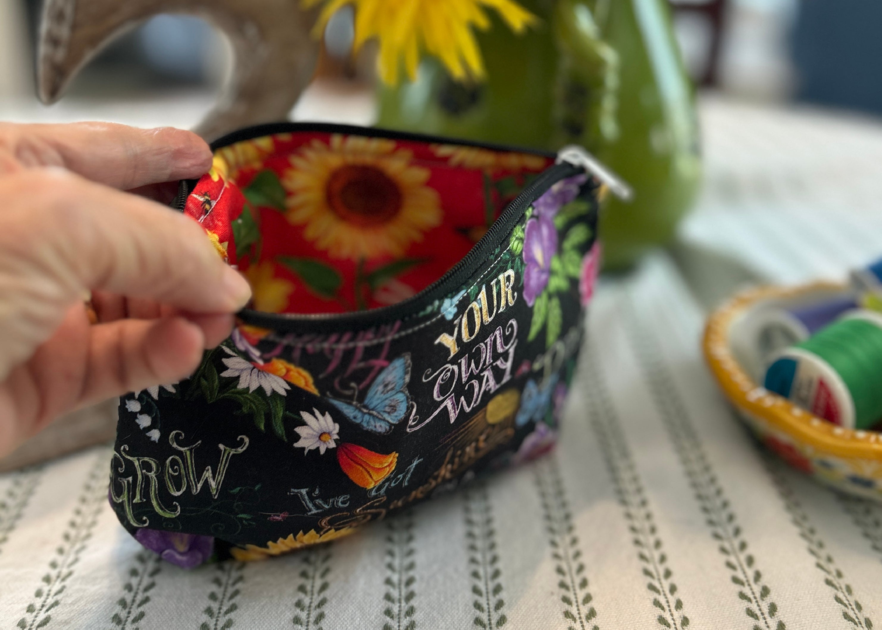 Cosmetic Zipper Pouch - Sunshine on a Cloudy Day
