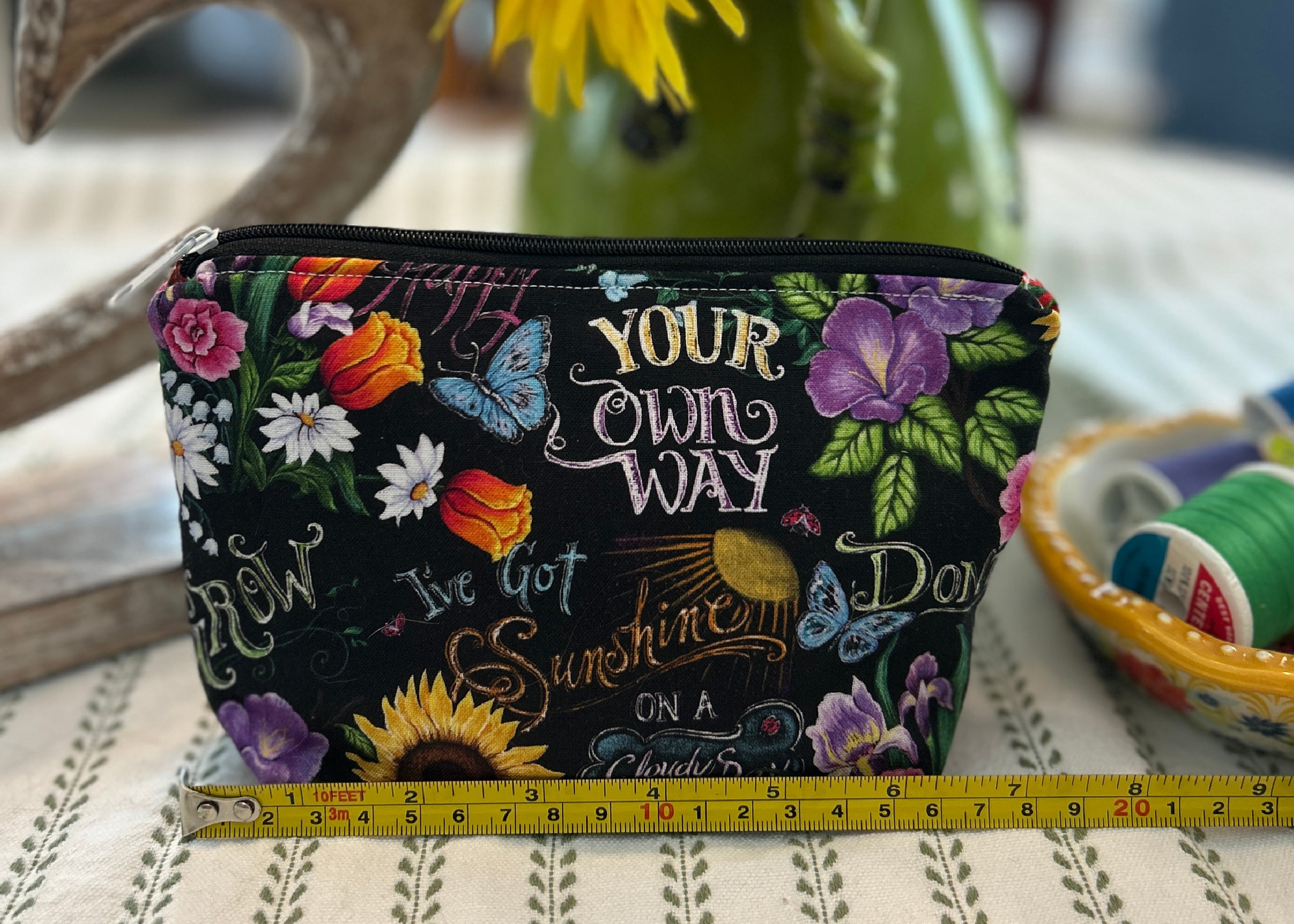 Cosmetic Zipper Pouch - Sunshine on a Cloudy Day