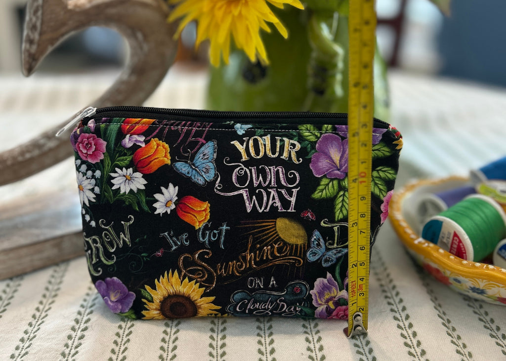 Cosmetic Zipper Pouch - Sunshine on a Cloudy Day